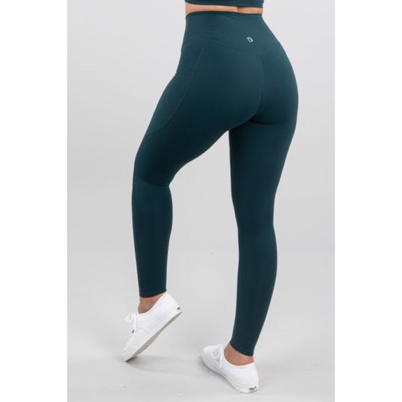 BuffBunny Sz S Rosa Pocket Leggings in Teal Me More Size Small - Picture 3 of 16